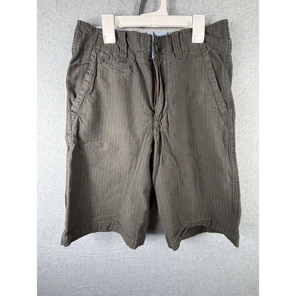 American Eagle Outfitters Shorts‎ Mens 28 Gray Pinstripe Chino AE Khaki Longer